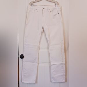 Levi's 513 White Denim Jeans 36x34 Like New